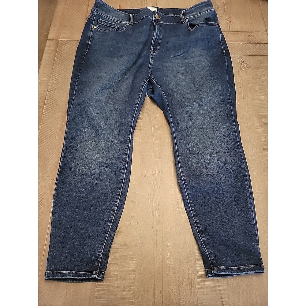 Lane Bryant Boyfriend Capri Blue Jeans‎ Women's Sz 24 Stretch 40 X26
